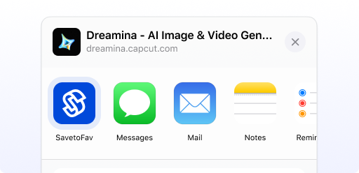 Save from anywhere on your phone